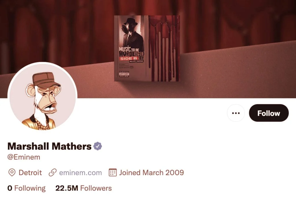 Eminem's Twitter profile