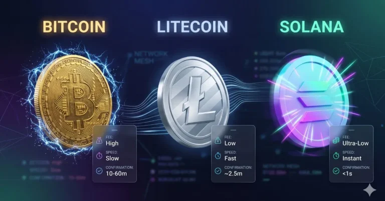 Bitcoin, Litecoin, or Solana? The Real Numbers on Fees, Speed, and What to Use