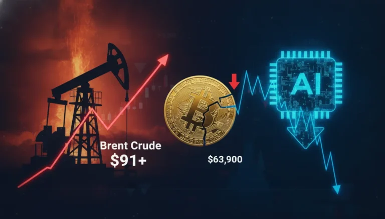 Bitcoin Slumps Under $64K: Oil Shock and AI Crash Combine